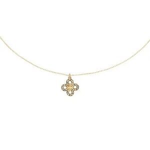Tory Burch Kira Crystal Clover Pendant Necklace